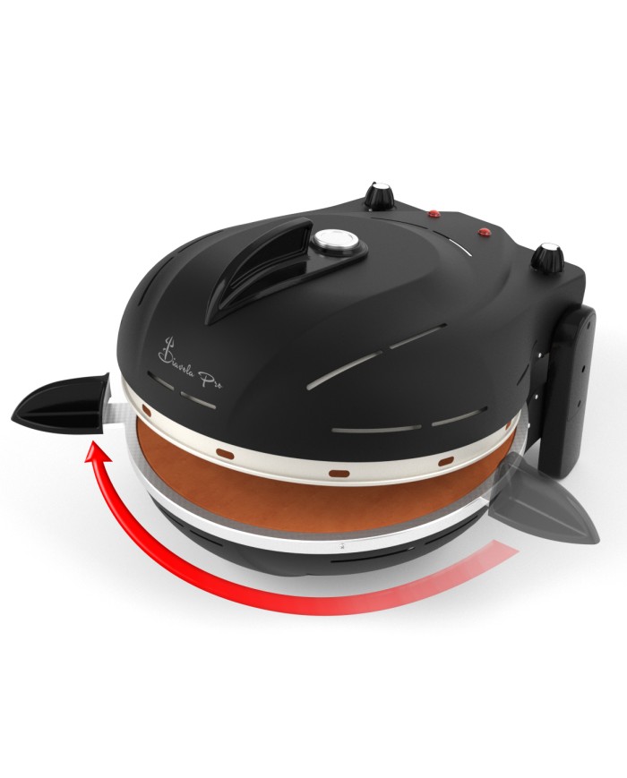 Diavola Pro pizza rotation system during baking
