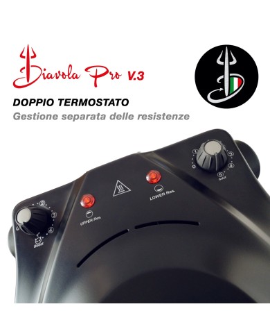 Forno pizza elettrico Diavola Pro V 3.0 +Sistema rotazione pietra biscotto