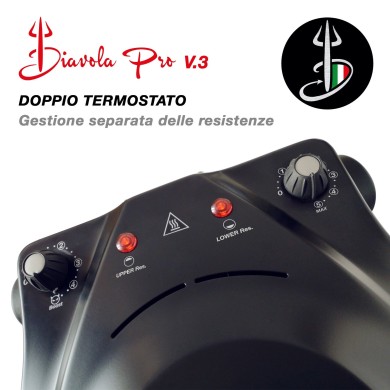 Forno pizza elettrico Diavola Pro V3.0 – 500°C in 20 min, Made in Italy