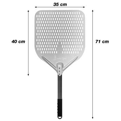 Removable Aluminum Pizza Peel Asolata Forata 35x40x71 cm
