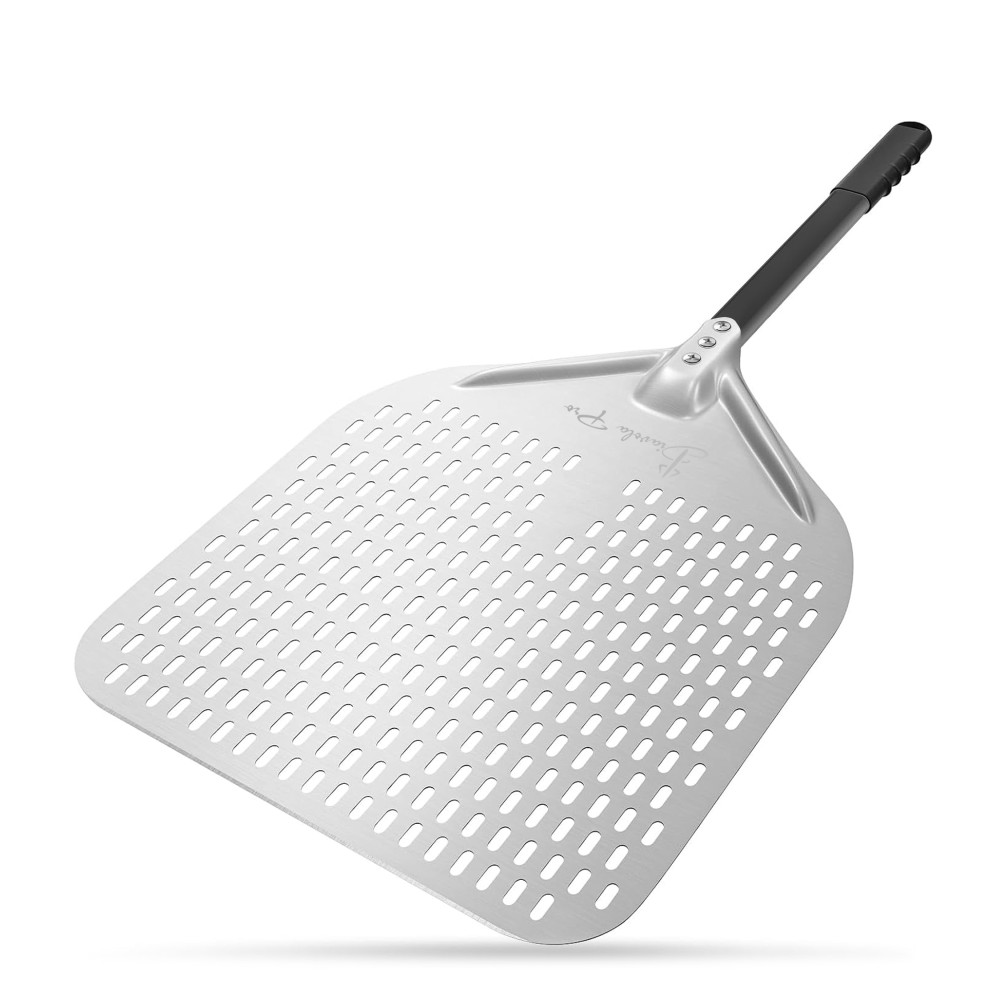Pala Pizza Alluminio smontabile  Asolata Forata  cm. 35 x 40 x71